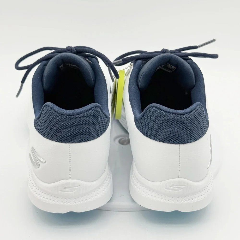 Skechers Go Golf Tempo Waterproof Shoes Size 8 Mens White Navy‎ NEW